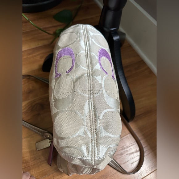 Coach Cream and Multicolor Shoulder Bag - Picture 12 of 12